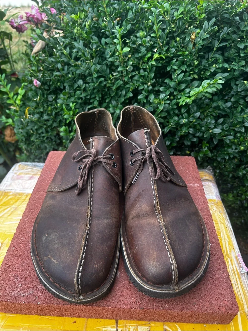 Clark’s Desert Trek Men’s Brown Leather Chukka Boots Size 11.4